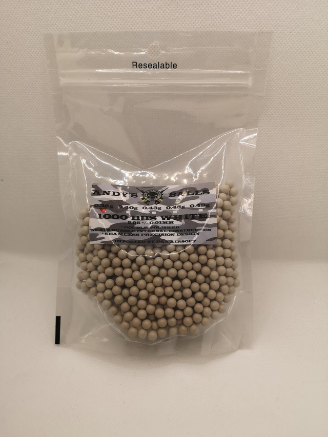 0.36g ivory airsoft bbs bag of 1000