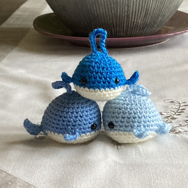 Porte-clés baleine au crochet