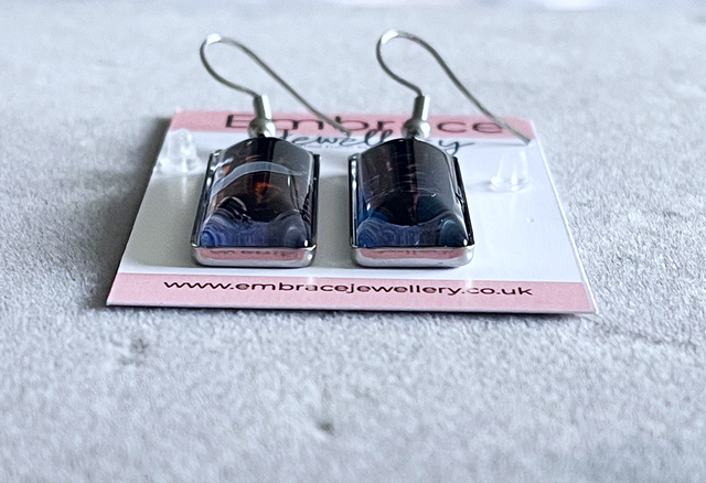 Snowy Cabin & Tree Drop Earrings