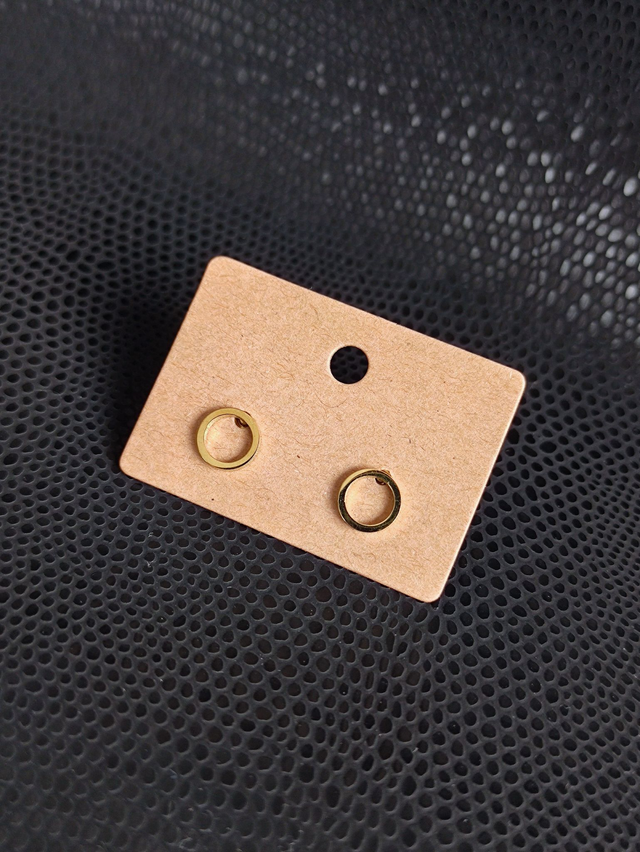 Edelstahl Ohrstecker | offener Kreis | Gold