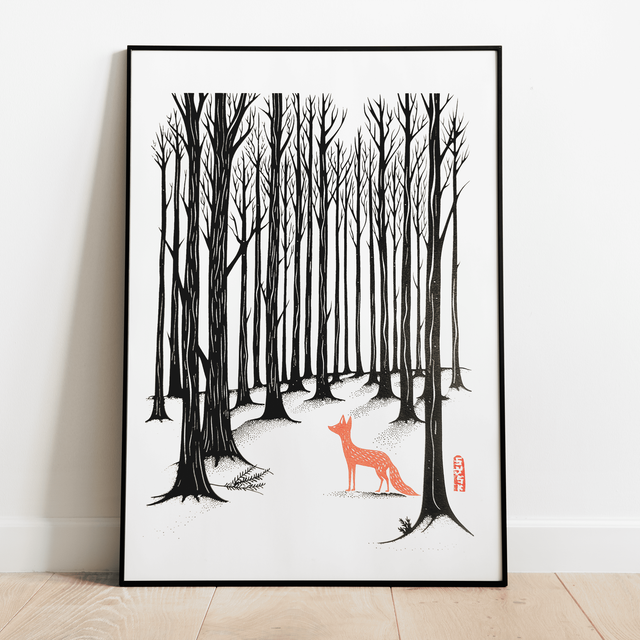 Un renard dans la neige