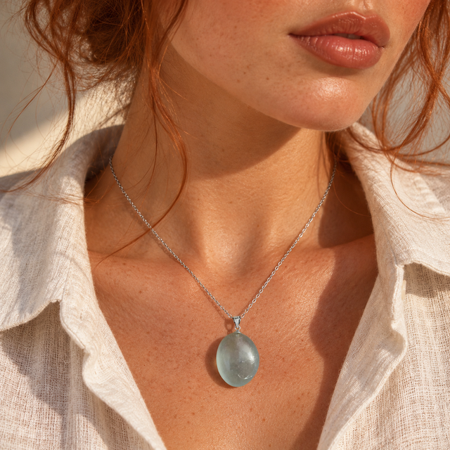 Collier Fluorite bleue