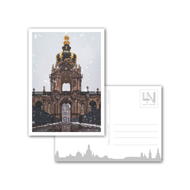 Dresden - Kronentor im Winter - Postkarte