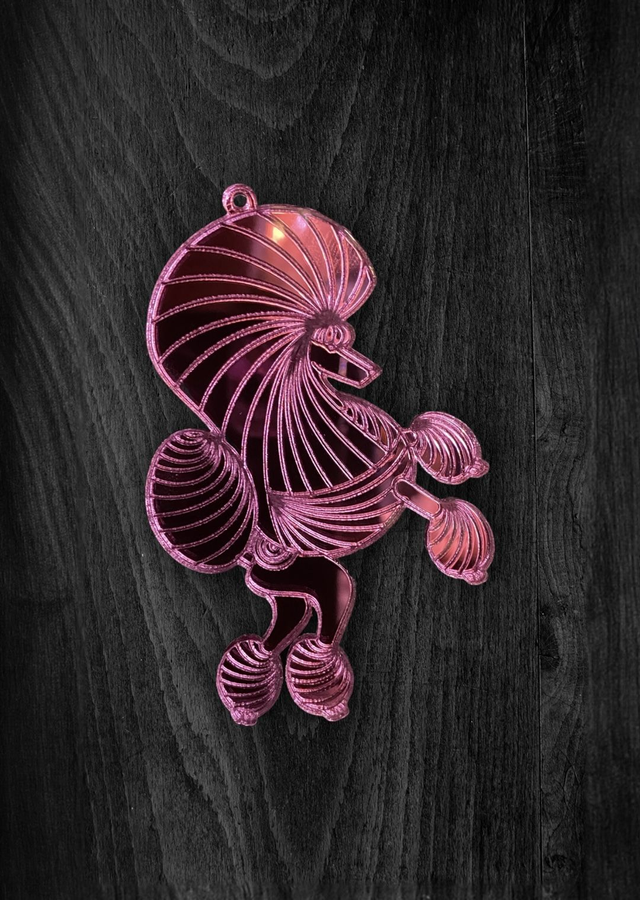 Acryl - Poodle Continental Pink