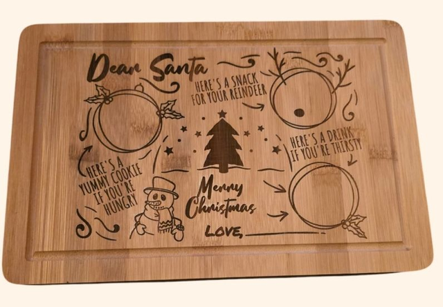Wooden Treat Board for Santa