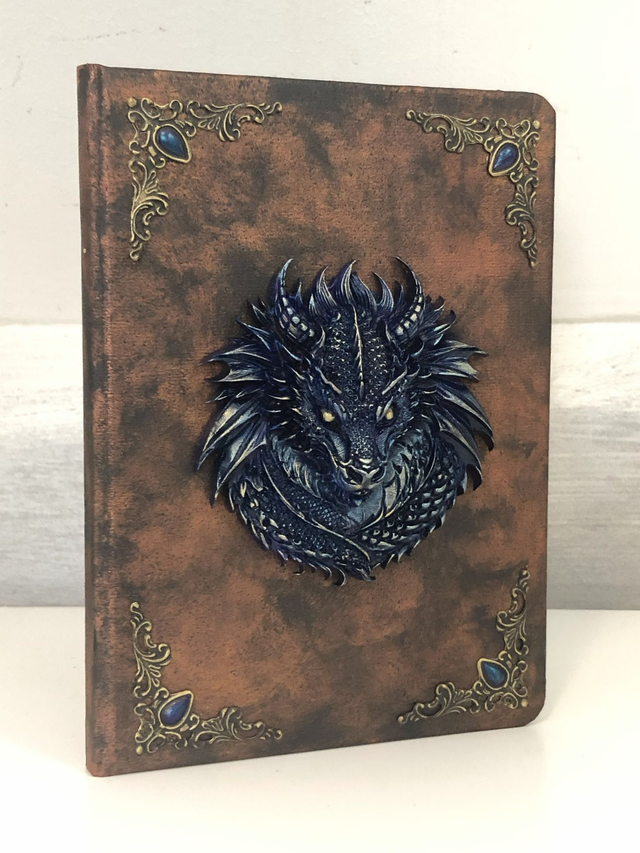 Carnet Tête de Dragon Bleu