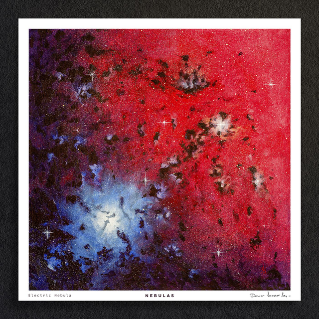 #0593 Electric Nebula - NEBULAS - PRINT - peintures Acrylique