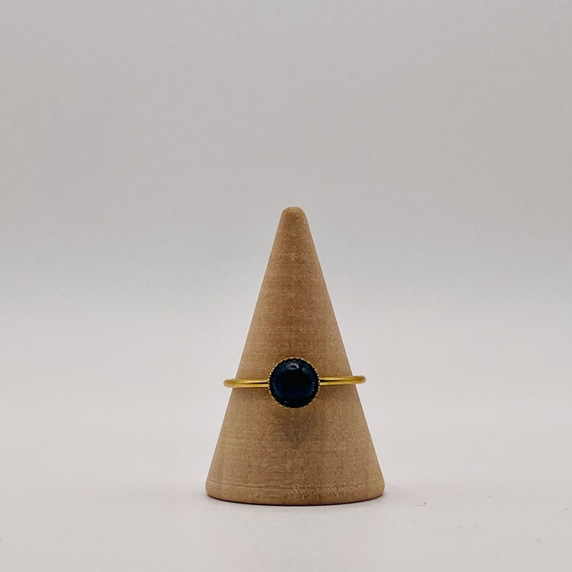 Bague Thelma - obsidienne