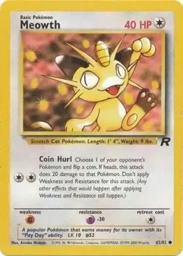 Meowth - 62/82 (Team Rocket Unlimited)