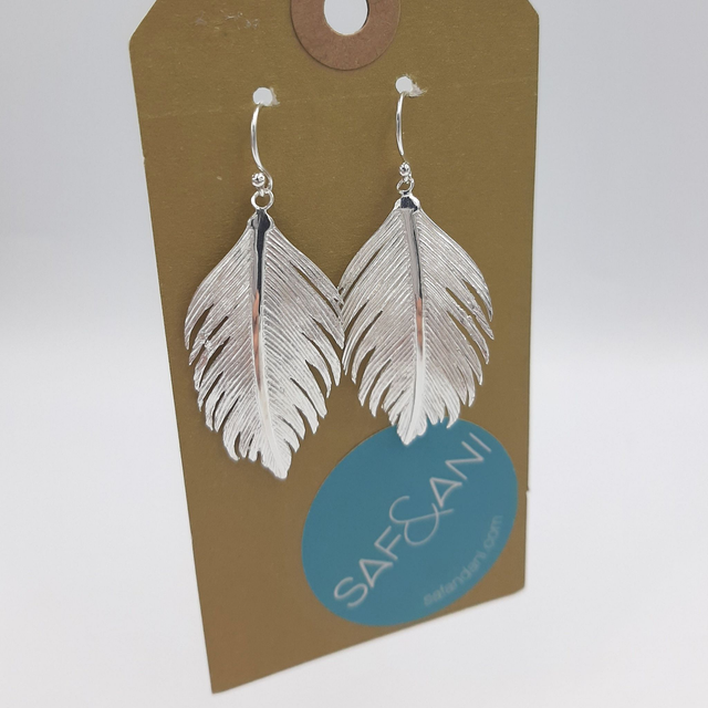 Feather hook earrings