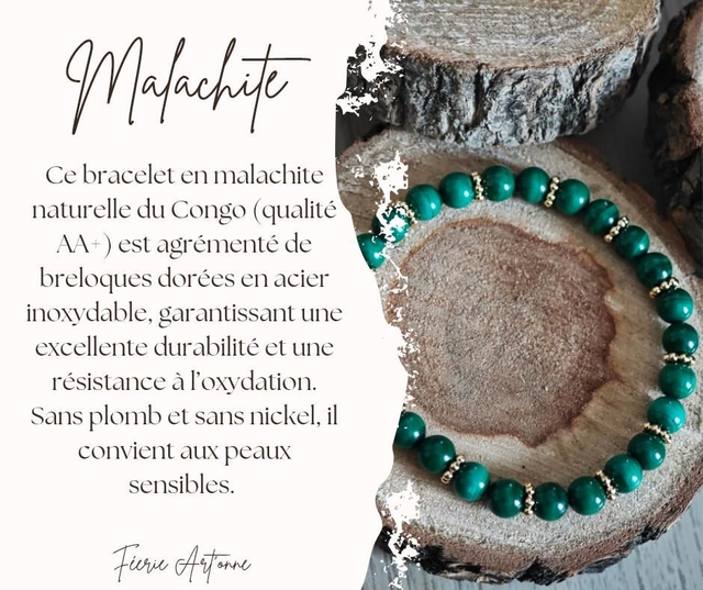 Malachite naturelle ✨ Énergie et équilibre ✨