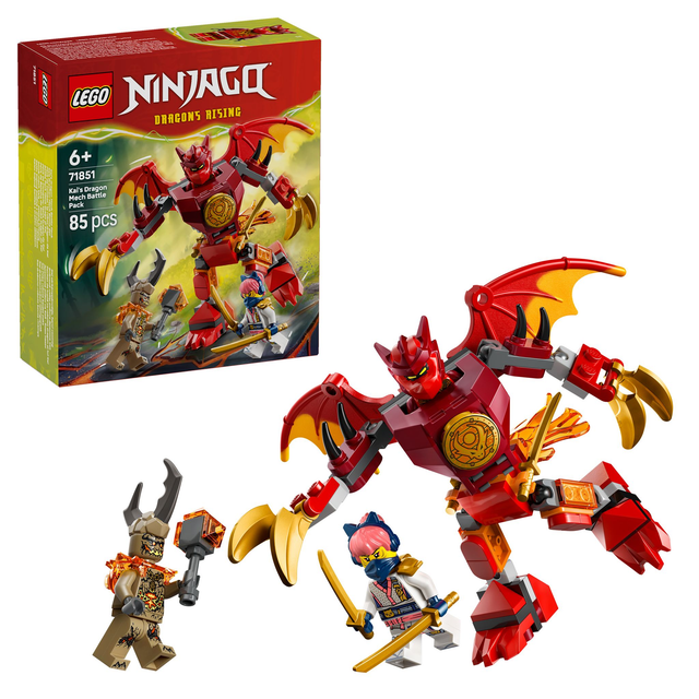 LEGO 71851 Ninjago Kais Drachen-Mech Battle Set