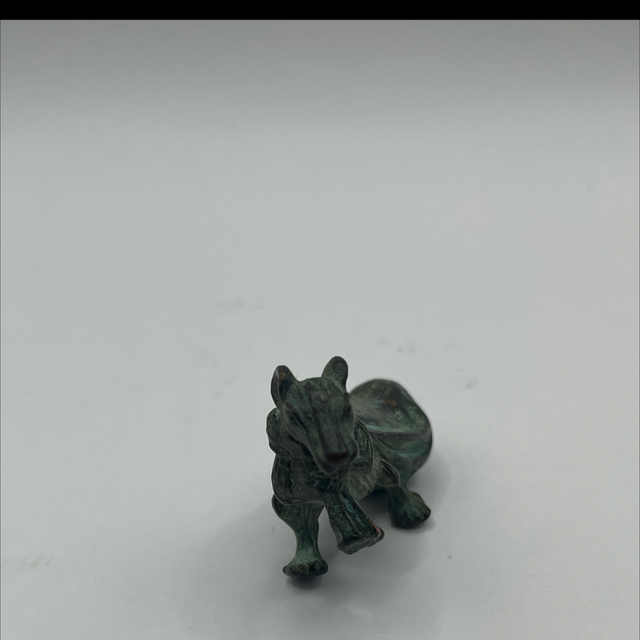 Bronze Rat with Sack Figurine 