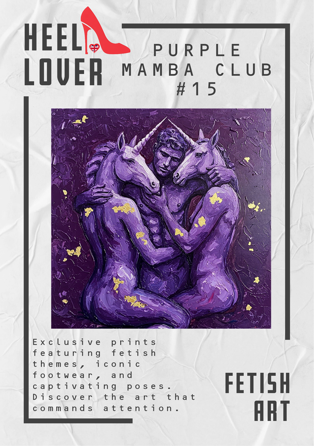 Purple Mamba Club #15 600mm x 600mm x 20mm Canvas Print             