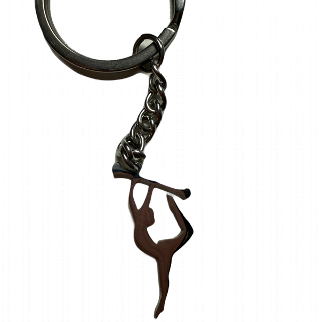 Baton twirler silhouette Keyring 