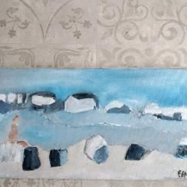 la femme sur un rocher