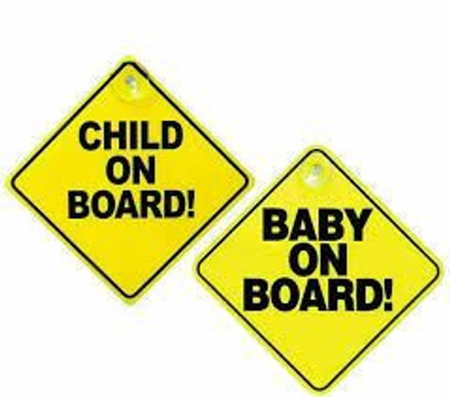 Car Safety Signs (Child / Baby)