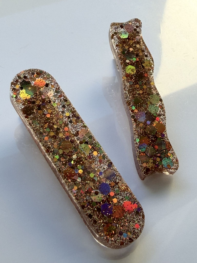 DUO BARRETTES OR JAUNE