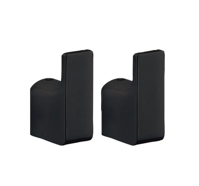 COPPIA DI APPENDINI IN OTTONE COLORE NERO OPACO PER PARETE