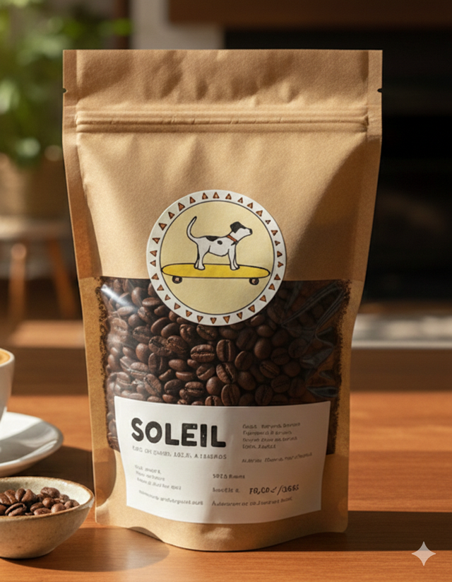 500g Café torréfié Soleil - en grains