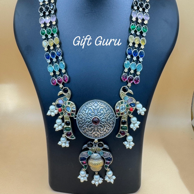 Antique design Jewellery with multi colour stones 