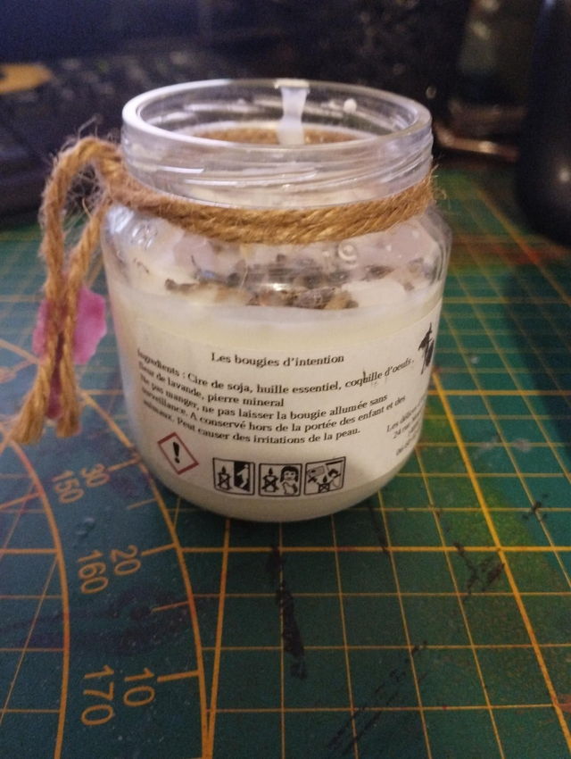 Bougie d'intention quartz rose