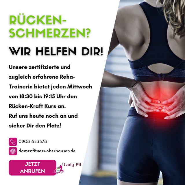 RÜCKEN KRAFT - Mittwochs 18:30 bis 19:15 Uhr
