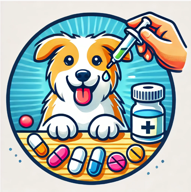 Administración de medicamentos para perro