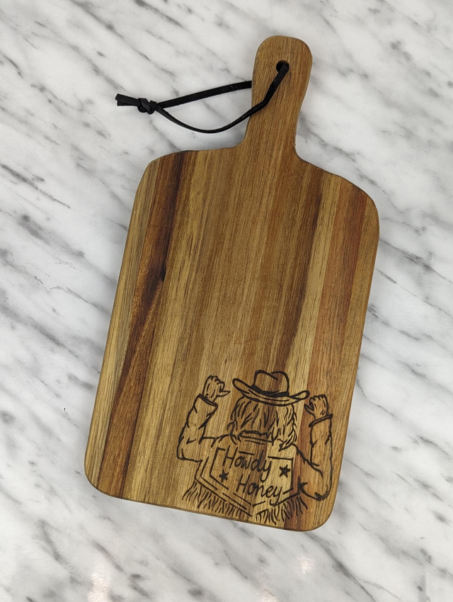 Acacia paddle &#039;HOWDY HONEY&#039; (S)