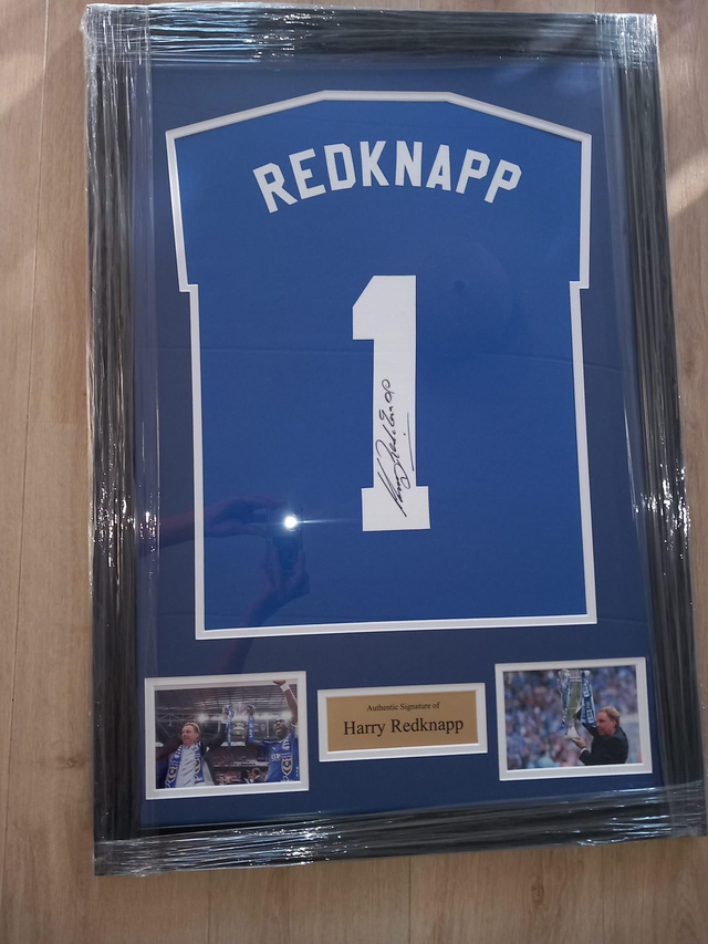Gesigneerd Harry Redknapp Shirt (Blauw)