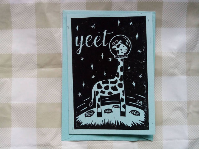 Space Giraffe Cards