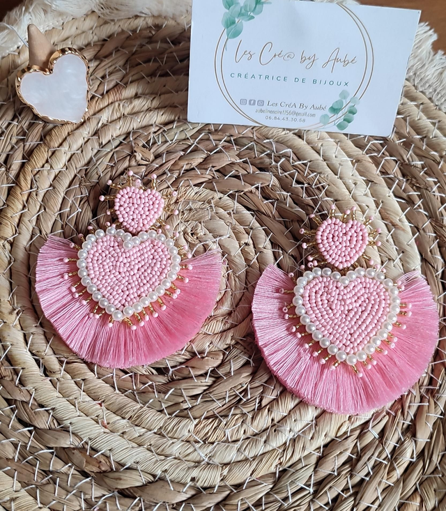 BO BOHEME COEUR PERLES ROSE 0001214