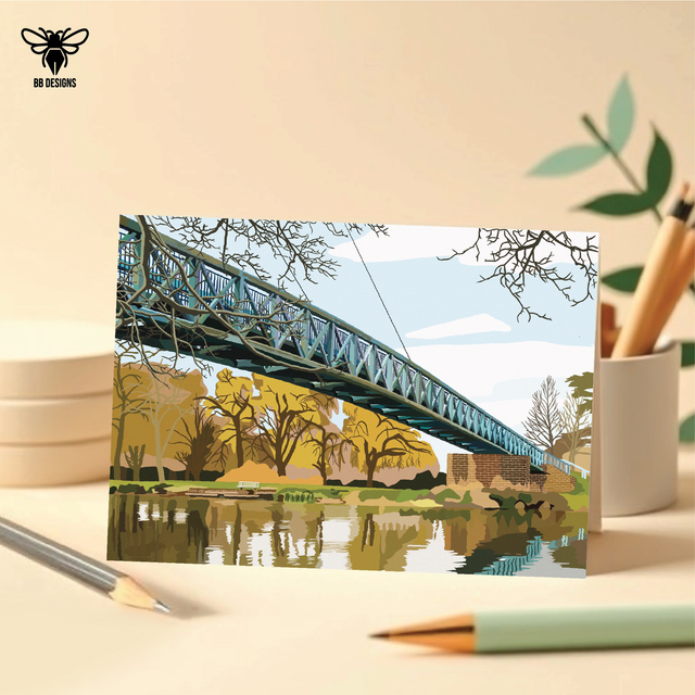 Blandford Blue Bridge - Note Card