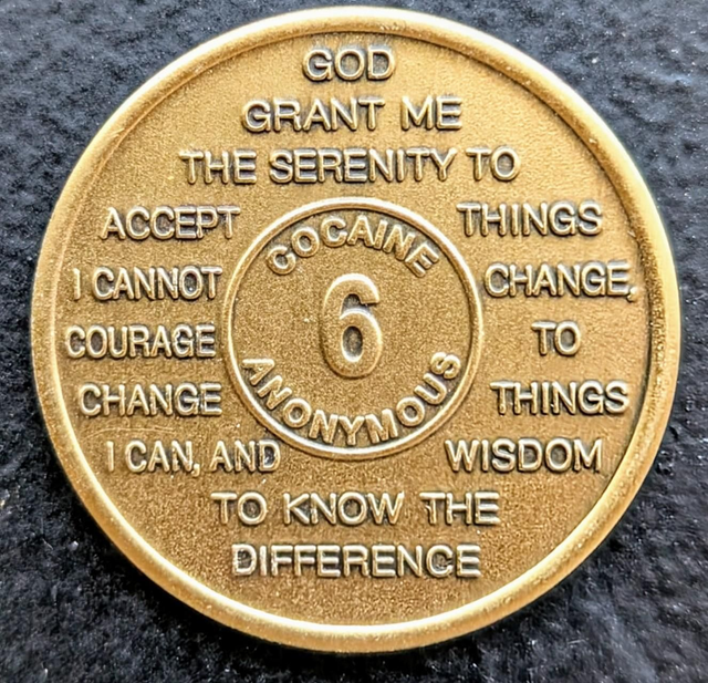 6 jaar metal coin