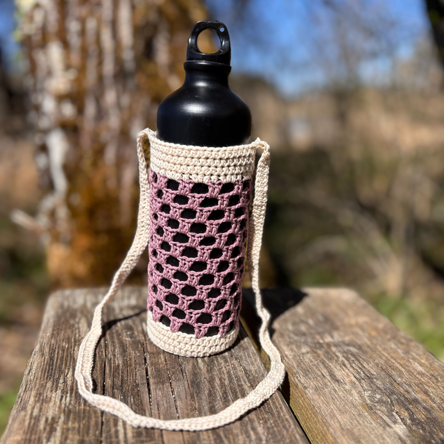 Porte-gourde en crochet - Coton 