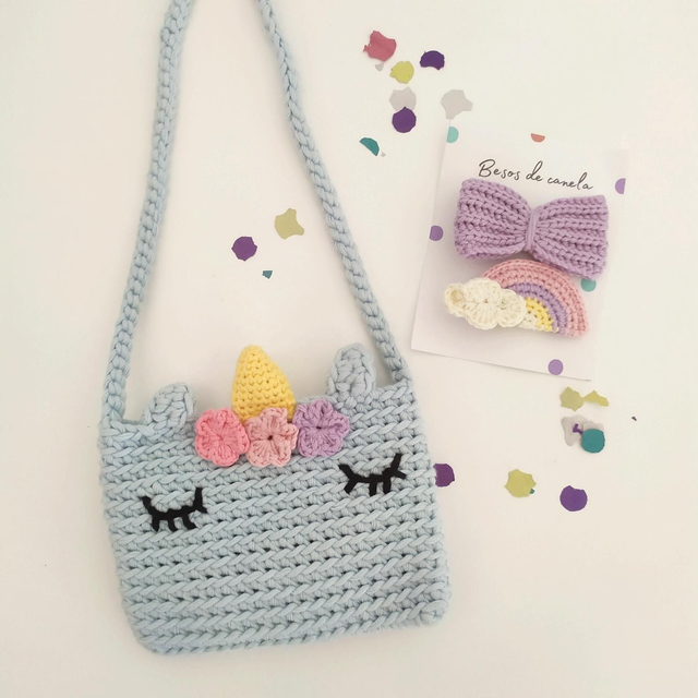 Bolso unicornio azul