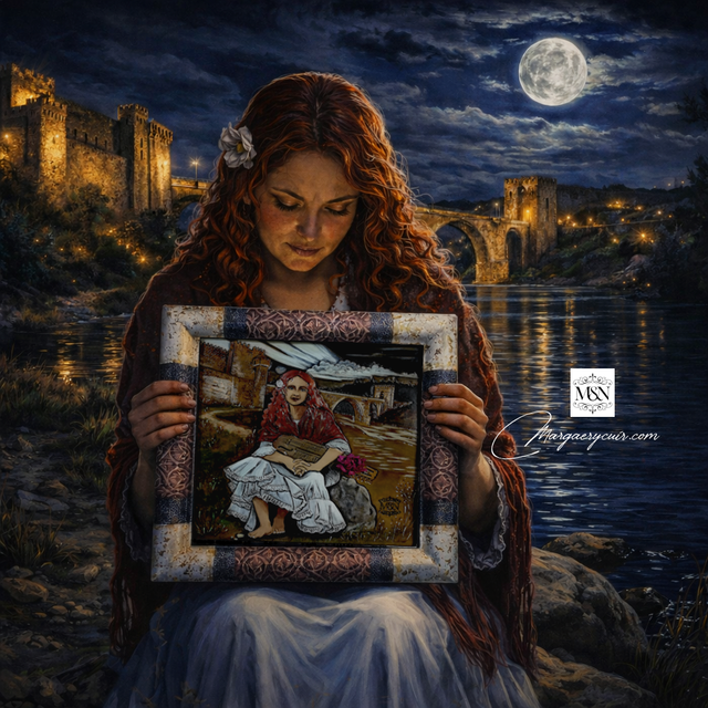 Tableau en cuir repoussé, Toled'Ana