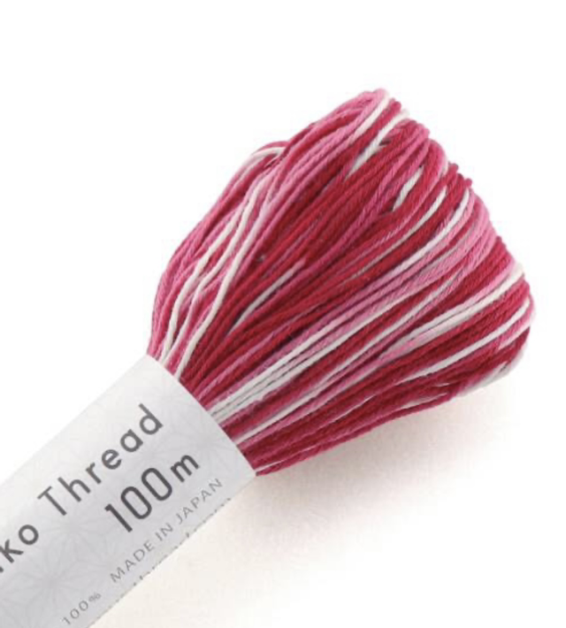 Fil Sashiko Rose dégradé 100 M