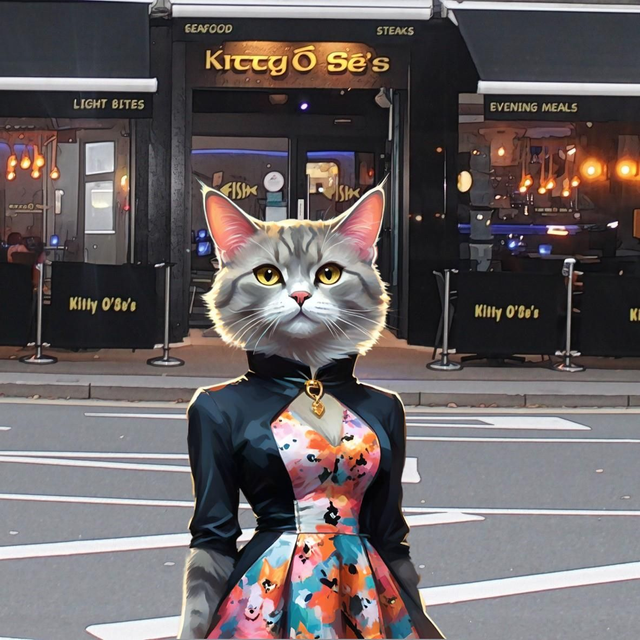 Large Framed Picture of Kitty
