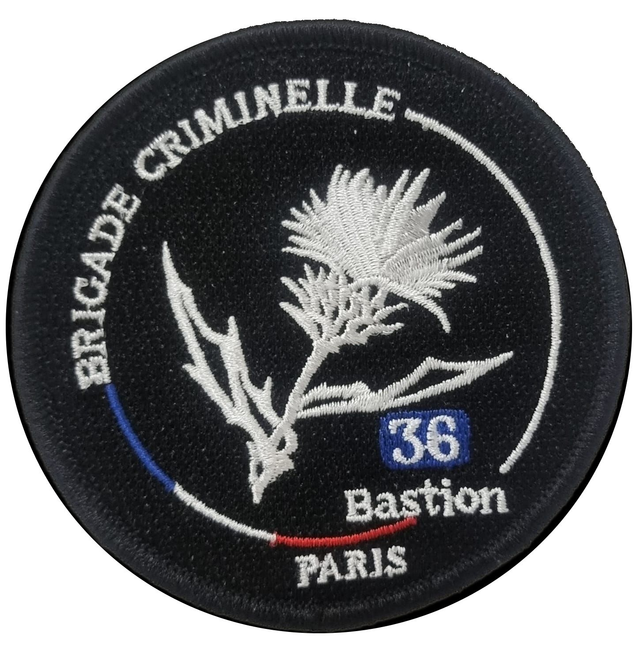 Ecusson Brodé Noir "36 Bastion"