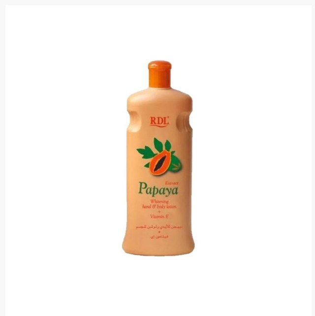 Papaya Extract Moisturizing Body Lotion Whitening Hands &amp; Body Vitamin E - 600ml