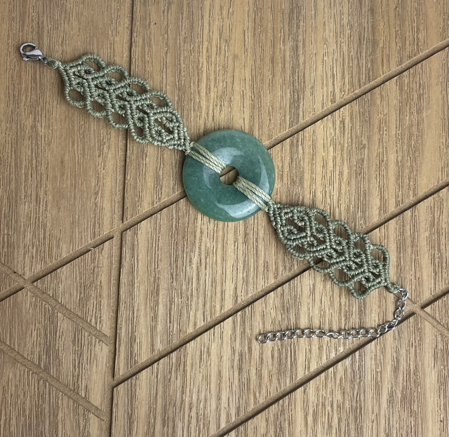 Bracelet macramé donut's - Aventurine