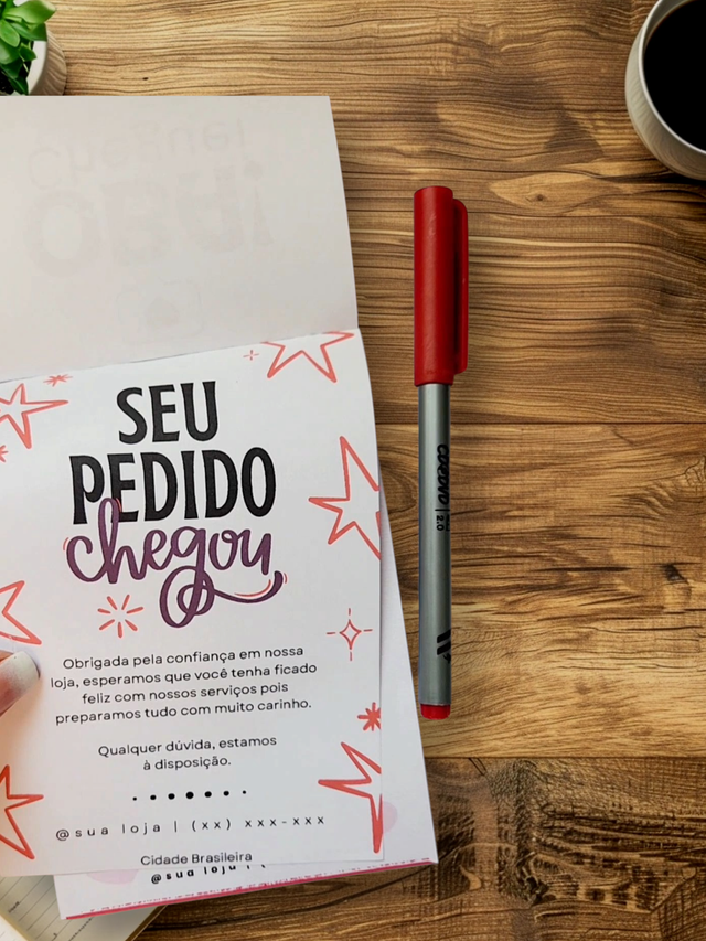 Bloco de Agradecimento Personalizado  para loja, folheto, folha de agradecimento.
