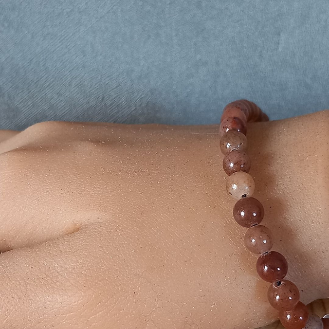 Bracelet ajustable en Aventurine pourpre