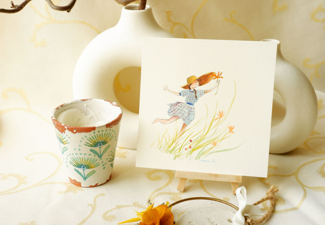 Illustration originale "La fleur de l'été" 