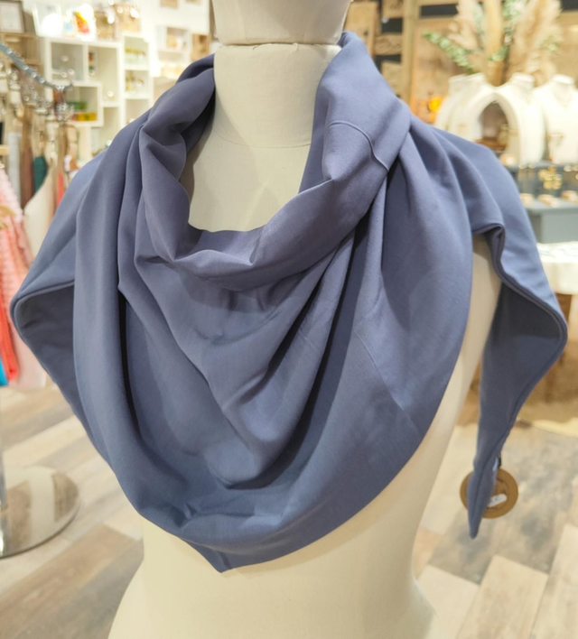 Chèche fluide et légère bleu ancien 