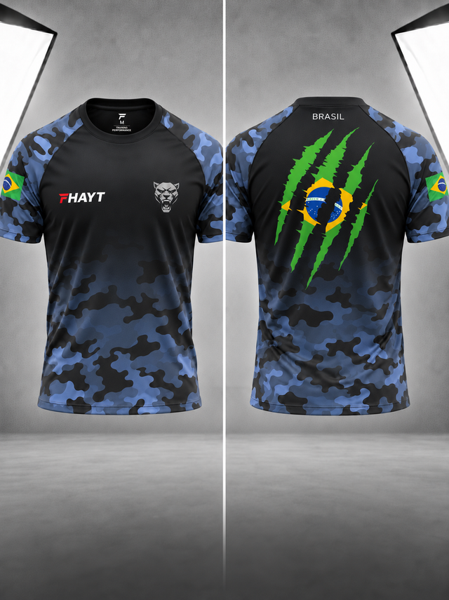 Rashguard Camo Bleu Brésil