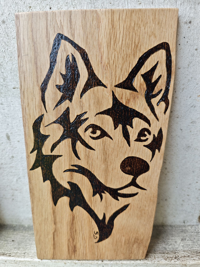 Tableau chien loup 
