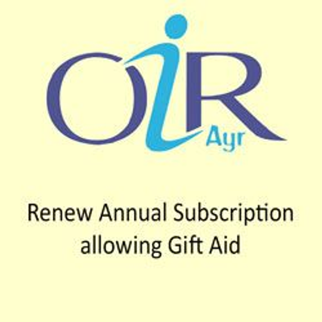 Renew annual Subscription allowing GIFT AID