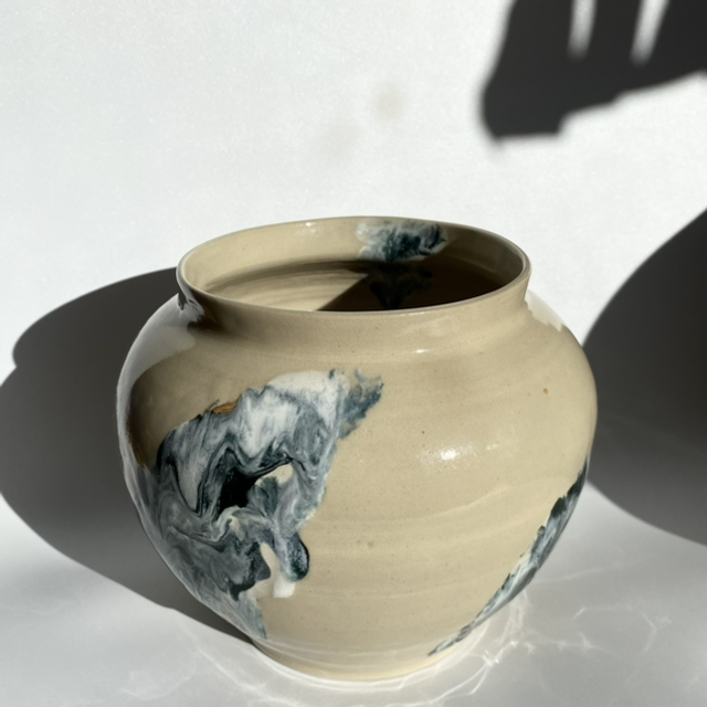 Vase natur und schwarz-weiß 